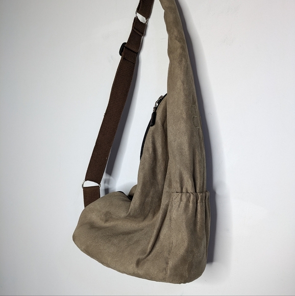 PETEGO X Emanuele Bianchi Tan Padded Crossbody Messenger Dog Cat Pet Carrier - Picture 2 of 13